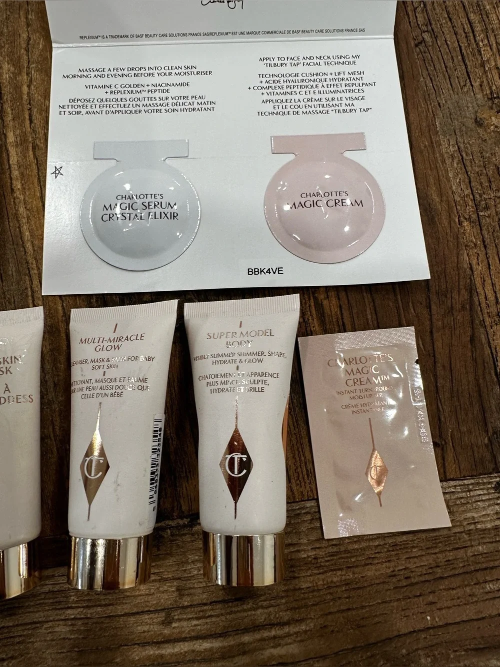 Charlotte Tilbury Mini Skincare & Makeup Set - Rose & Gold bunch of sample